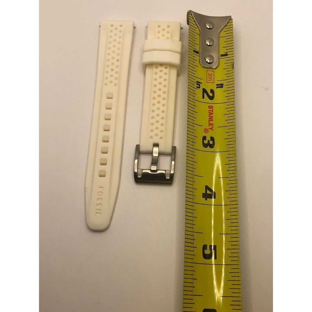 Authentic Fossil Watch Full Band 2piece Rubber Strap 18mm EZ8